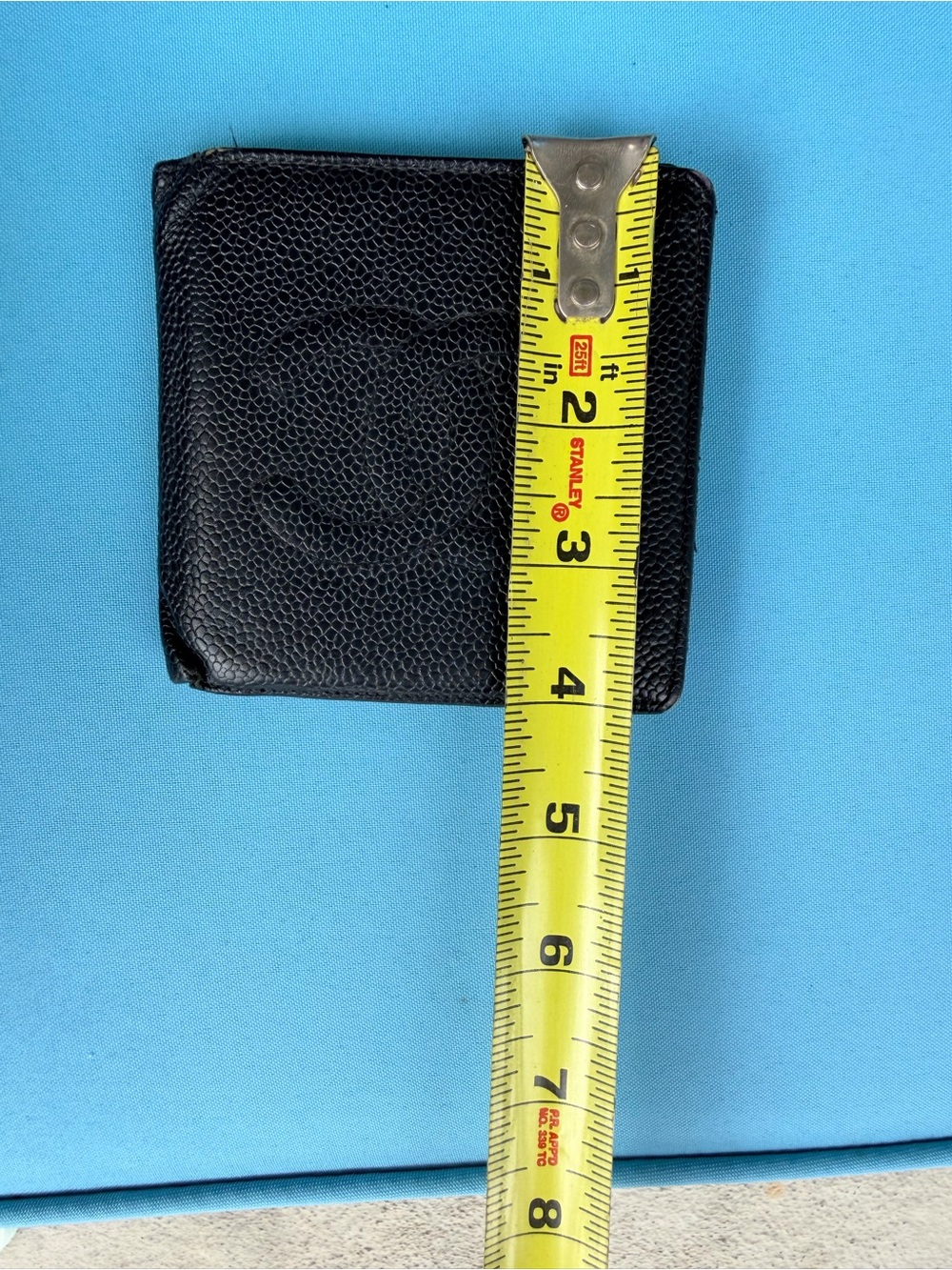 CHANEL Rare vintage Black Pebbled Leather Men's wallet AUTHENTIC - Picture 14 of 14